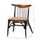 Baxton Studio Parthenia MidCentury  Black and Walnut Brown Finished Mahogany Wood and Natural Rattan Dining Chair 224-12838-ZORO - alternate 3